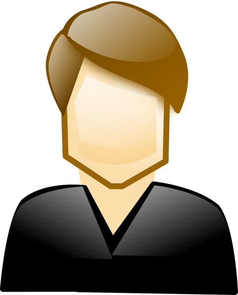 Man with black shirt